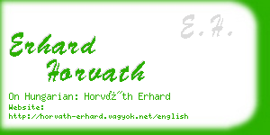 erhard horvath business card